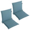 LILENO HOME Lot de 2 coussins pour chaise de jardin à dossier bas - Bleu aqua - Coussins d'assise confortables pour meubles de jardin - Coussins de chaise pour chaises de jardin et chaises pliantes -