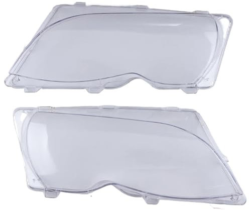 LFDTO Auto-Scheinwerfer-Scheinwerferabdeckung, klare Linse, Schale, passend for BMW 3er-Serie E46 Facelift Touring 4-Türer 2002-2005, Scheinwerferabdeckung