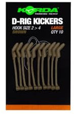 Korda Kickers D Rig Brown Large, langlebiges Angelzubehör, Größe L, ideal zum Erstellen perfekter D-Rigs, kompatibel mit D-Rig Spinnern, wählen Sie aus Grün oder Braun