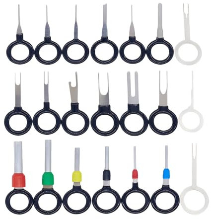 Tcnzdy 59/21 Stück Auspinnwerkzeug Kfz Set, Auspinwerkzeug for Car, Auto Entriegelungswerkzeug, Entriegelungswerkzeug Terminal Removal Tool Kit for Car (21 Stück)