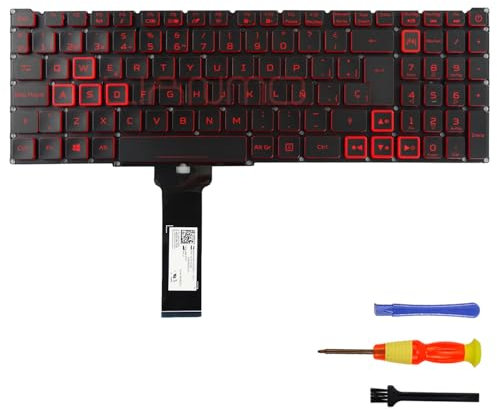 Replacement German no backlight keyboard compatible Acer Nitro 5 AN515-56 AN515-57 AN515-58-781E AN515-45 AN515-57-974Y N22C1 N20C1 4 Helios 300 PH315-54 LG05P-N12B3L (Spanish)