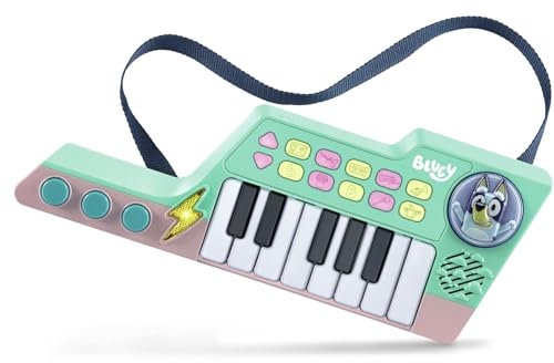 VTech - Teclado-Guitarra de Bluey, Piano y Guitarra interactiva 2 en 1, Elige Entre 10 Instrumentos y Sonidos, CREA Tus propias melodías, Regalo niños +3 años, Versión ESP