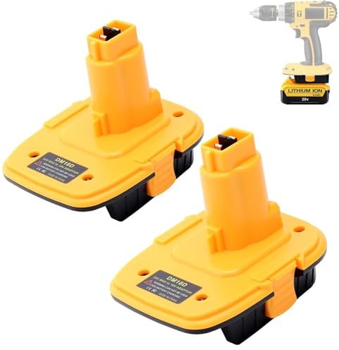 DM18D Battery Adapter Compatible with Dewalt 18V Tools, Compatible with Dewalt 20V and Compatible with 18V Lithium-Ion Mil-waukee Battery Converted to XRP NiCad NiMh Batteries