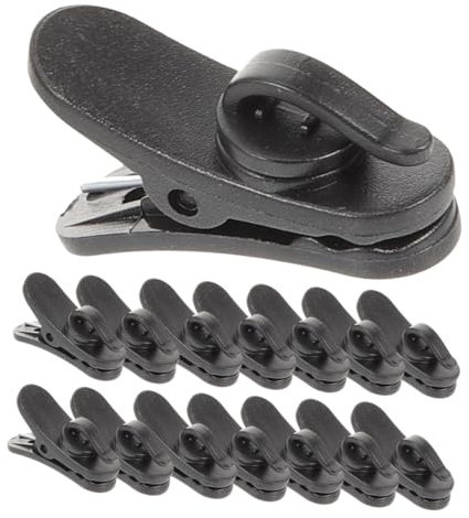 Abaodam 15pcs Small Microphone Wire Clips Plastic Cable Clamps Mic Accessories for Lapel Mic Cord Management Use Headphones Microphone Clips