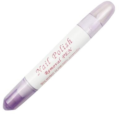 Nail Polish Corrector Pen, Nail Erase Pen Removable Head, Nail Polish Cleaning Manicure Corrector for Manicure Fingernail Home Salon Use,Nail,Foot,Hand and Care (Purple)