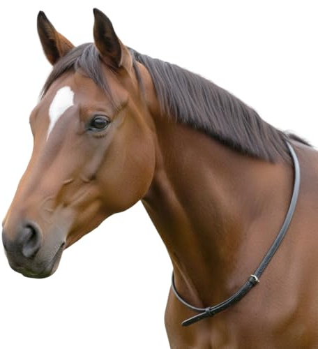 Hunters Saddlery Leder-Halsriemen fürs Pferd – Verstellbarer Halsring als Balancehilfe & Sicherheitsriemen für Reiter – Reithilfe für einen sicheren Sitz, Pony, Cob/Full (Braun, Cob/Full)