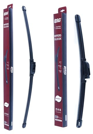 BSG, Scheibenwischer-Set, kompatibel mit Mercedes-Benz GLK Class W204 ab 2008, (550 mm + 450 mm)