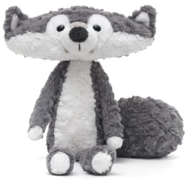 AQCQDQ Niedliches Wolf Plüschtier Weiches Graues Kuscheltier mit Hochwertigem Plüschmaterial, Exquisitem Design, Perfekter Begleiter für Kinder und Erwachsene (Kleiner Wolf)