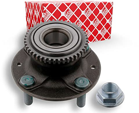 febi bilstein 32685 Radlagersatz mit Radnabe, ABS-Impulsring und Achsmutter, 1 Stück | Kompatibel mit: MAZDA 323 C IV, 323 C V, 323 F IV, 323 F V, 323 F VI Schrägheck, 323 P V, 323 S IV, 323 S V