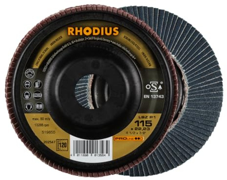 RHODIUS PROline LSZ P1 Fächerschleifscheibe 115 x 22,23 mm K120 10 Stk