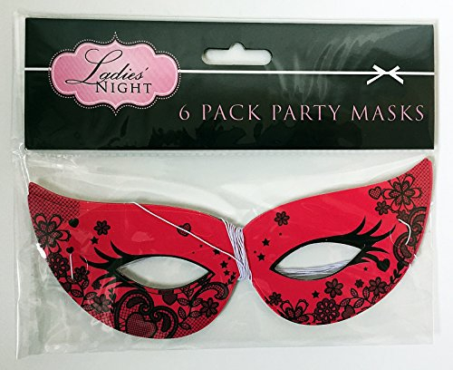 Eurowrap Ltd Party-Masken für Junggesellinnenabschied – 6 ausgewählte Augen-Masken aus Pappe, Party-Zubehör