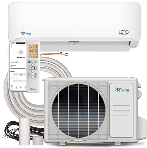Senville LETO Mini Split Air Conditioner, Heat Pump, White, 24000 BTU