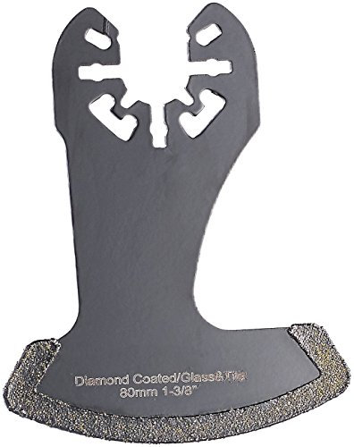 AGT Professional Tauchsägeblatt: Diamantbeschichtetes Sägeblatt für Multitools, 57 mm, Schnellspannung (Multitool Tauchsägeblätter)