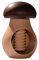 Casse-noix à vis en bois - forme champignon - H 98mm x Ø 63mm