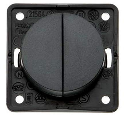 W4 Berker Range 12v Twin Rocker Switch-Anthracite