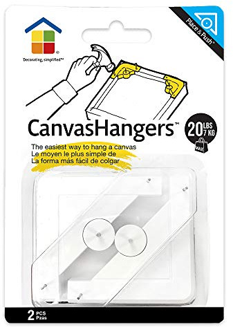 Under the Roof Decorating 5-100200 20 lbs Place&Push Canvas Hangers, White