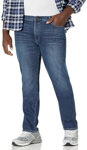 Amazon Essentials Jean Stretch Coupe Skinny - couleurs abandonnées Homme, Délavé Moyen, 33W / 34L