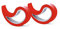 Stoppy, Stoppi, Fensterstopper, Türstopper, Türkeil, Türhaken, Fensterklammer, 2er Set (erhältlich in 14 Farben) (rot)