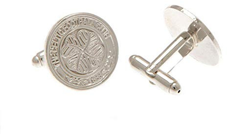 Celtic FC versilberte Wappen-Manschettenknöpfe (Einheitsgröße) (Silber)