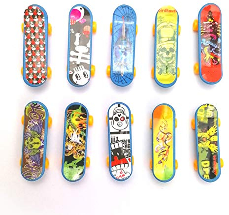 STUWU 10x Fingerskateboard Fingerboard für Skatepark Mitgebsel Kindergeburtstag