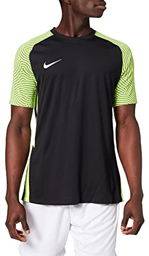 Nike Men's Dri-FIT Strike II Short Sleeve Jersey, Black/Volt/White, M