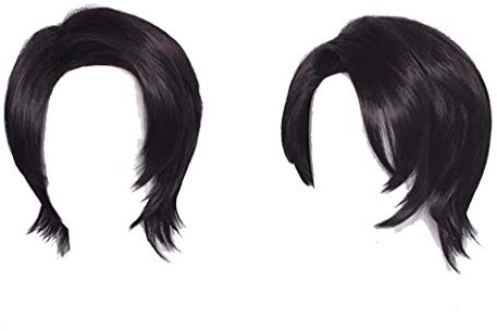 GZIRUE Schwarz Kurze Perücke Haar für Yuta Okkotsu Cosplay Wig Halloween Party Anime Kostüm