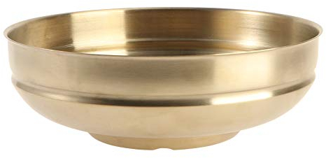 Cabilock Bol Rond en Acier Inoxydable Coréen Style De Nouilles Grand Bol de Soupe Saladier Bol Fournitures De Cuisine (D' Or)