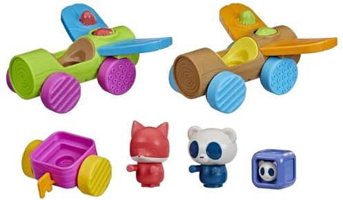 Playskool Lustige Tierfahrzeuge für Kleinkinder ab 1 Jahr, enthält 2 Fahrzeuge und 2 Figuren (Amazon Exclusive)
