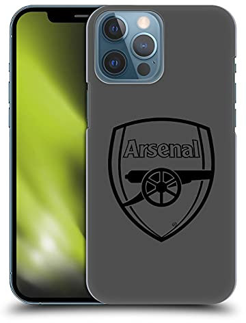 Head Case Designs Officially Licensed Arsenal FC Black Logo Crest 2 Hard Back Case Compatible With Apple iPhone 13 Pro Max