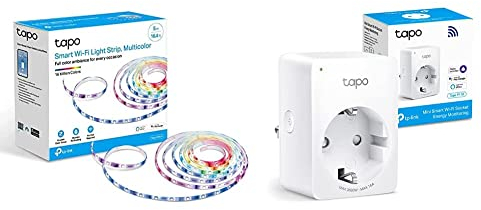 TP-Link Tapo Smart WLAN Steckdose Tapo P110 mit Energieverbrauchskontrolle, Smart Home Alexa Steckdose, funktioniert mit Alexa, Google Home, Sprachsteuerung, Fernzugriff, Kein Hub notwendig, Mini