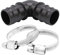 Baumaxxe PP Winkel 90° mit Schlauchtüllen-Anschluss + 2 Schlauchschellen I 32 mm I 1 Zoll I Schlauchadapter I 2-Wege Schlauchverbinder I PP-Fitting mit Tülle für Pool und Garten I bm203