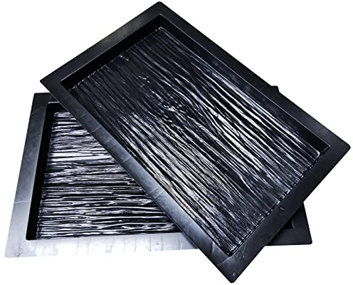 FHONYX 2 Stück Gießform Pflasterform Schablone für Beton 50x30x4cm, Gehwegplatte, Bodenbelag Platten, schalungsformen, Nachahmung Holzmaserung, Gartendekoration, DIY, Gehweg, Pflastersteine, Gießen