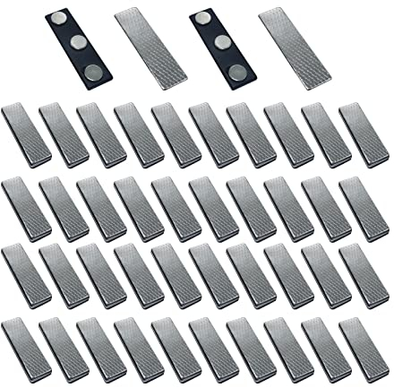 YWNYT Magnetisches Namensschild, Namensschild, Ausweishalter, Clip mit 3 Neodym-Magneten und selbstklebender Rückseite, für Jacke, Revers, Hemd, 50 Stück