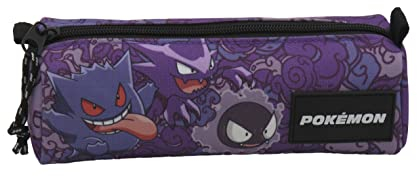 Pokémon Federmäppchen, Schulmaterial, mit Reißverschluss, Violett, Unisex, offizielles Produkt (CyP Brands)