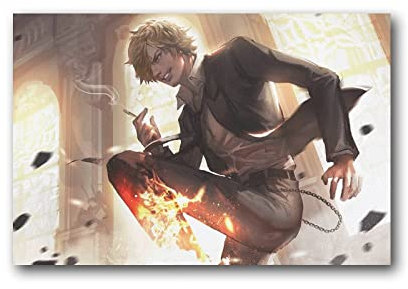 NANXIANG Ein Stück Anime-Poster, Sanji-Poster, Kunstdruck, Wandgemälde, Leinwand, Poster, moderne Schlafzimmerdekoration, 20 x 30 cm