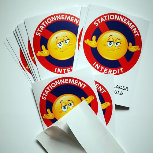 DIRODISTRIB 50 adesivi per parcheggio proibiti difficili da rimuovere. 15 x 15 cm