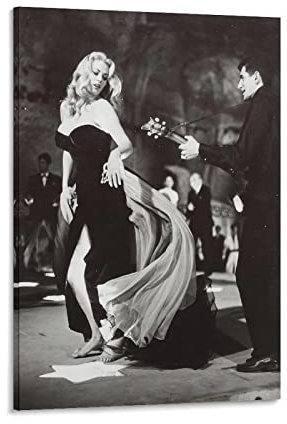 yydds La Dolce Vita 1961 Leinwand-Poster, Wandkunstdruck, ästhetische Raumdekoration, Poster, Heimbüro, Dekoration, 60 x 90 cm