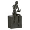 Casablanca Design Skulptur Buchstütze Readable Frau lesend mit Buch in der Hand Höhe 15 cm Breite 6.5 cm aus Eisen brüniert Wohnzimmer Skulpturen Deko Modern