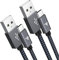 RAMPOW Cavo USB Type-C [2Pezzi, 1M], Cavo USB C Ricarica Rapida 3.1A QC 3.0, Cavo iphone 16, Cavo iphone 15 per iPhone 16/16 Pro/15/15 Pro, Samsung S22/S21/S20, Huawei, Xiaomi - Grigio Siderale