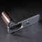 Wood Wooden Camera L Hand Grip Holder Holder For X-T5 Fuji XT5 XT4 X-T4 Camera with Aluminum Alloy Baseplate (Ebony(Sliver Base),For XT5)