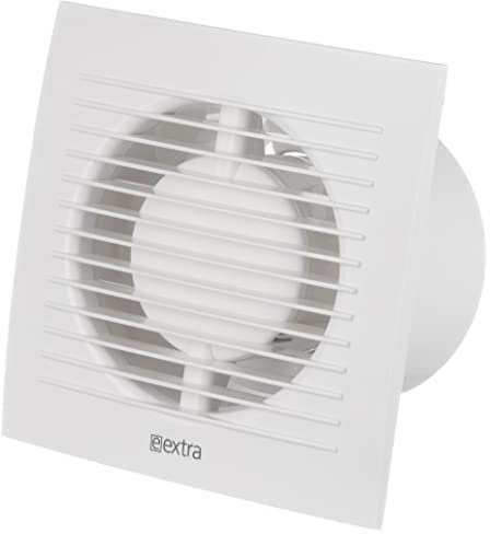 LIRAST Ø 100mm / 4 inch White Bathroom Fan with Timer - Ventilator for Bath Kitchen Toilet - Extractor Fans