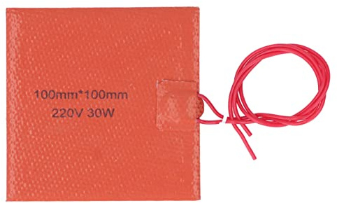 Flexible Silikon-Heizmatte 100x100mm 30W 220V 200°C Heizmatte für Industrie Haushalt Hochtemperatur Heizung