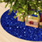 WUPIOS Weihnachtsbaumrock Blau 91,4 cm Luxus Pailletten Weihnachtsbaum Rock Dicker Samt Baum Basis Rock für künstliche Bäume Einzigartige Wendbare Baum Bodenmatte für Chrismtas Tree Box Geschenk Party