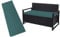 Crescent Textile 100% Waterproof Garden Bench Cushion 2/3/4 Seater Outdoor Long Bench Seat Pad for Lawn & Garden, Patio, Office, Coffee Shop with Removable Cover (3 Seater 140cm x 51cm x 5cm, Green)