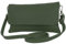 modamoda de T226 Damen Leder Clutch Umhängetasche Abendtasche Small handmade in Italy, Farbe:Schwarzgrün