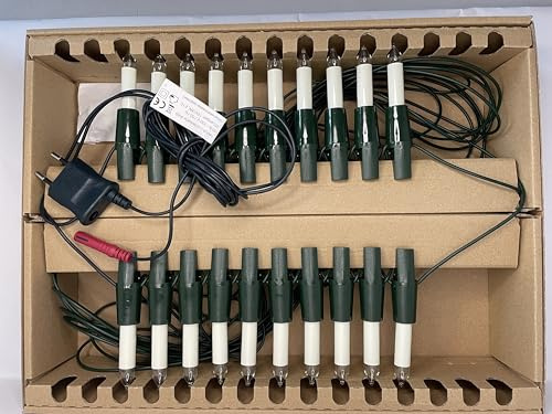 Lichtfuchs Narva Lichterkette mit 20 Minischaftkerzen für den Innenbereich IP20