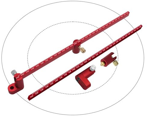 Brújula para carpintería, regla circular de aleación de aluminio de 300 mm, calibre de trazado, brújula de aluminio, buscador central, carpintería, punto fijo, medidor de marcado de línea circular