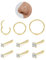 LOLIAS 9Pcs Nasenpiercing Chirurgenstahl Damen Herren 6/8/10MM 14K Gold Nasenpiercing Ring Nasenpiercing Stecker Septum Ringe Nose Nostril Piercing Nasenstecker Nasenring Piercing 20G