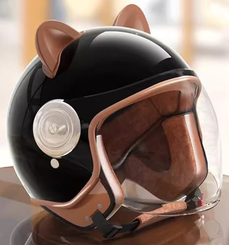 Demi-Casque Rétro À Visage Ouvert pour Garçons Et Filles, Approuvé Dot, Casque Vespa 3/4 Vintage pour Enfants, Confortable pour Enfants Et Jeunes, Boucle À Dégagement Rapide A,48-55CM