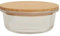 Hyper Mart Borosilicate Glass Bowl with Air tight Bamboo lid (400ml Round Bowl)